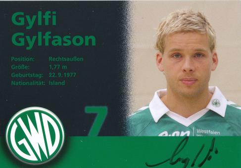 Gylfi Gylfason  GWD Minden  Handball Autogrammkarte original signiert 