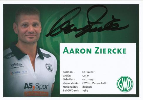 Aaron Ziercke   GWD Minden  Handball Autogrammkarte original signiert 