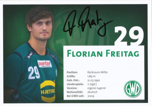 Florian Freitag   GWD Minden  Handball Autogrammkarte original signiert 