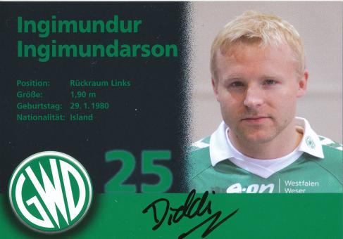 Ingimundur Ingimundarson  GWD Minden  Handball Autogrammkarte original signiert 