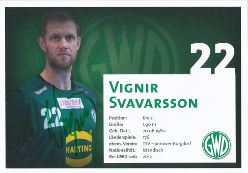 Vignir Svavarsson  GWD Minden  Handball Autogrammkarte original signiert 