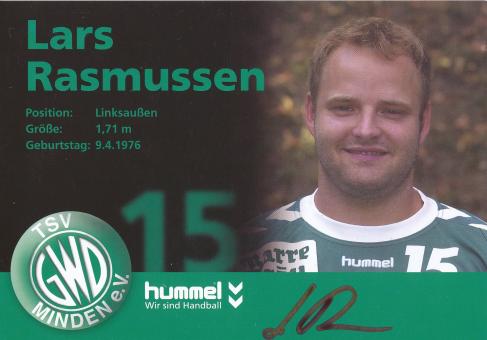 Lars Rasmussen  GWD Minden  Handball Autogrammkarte original signiert 