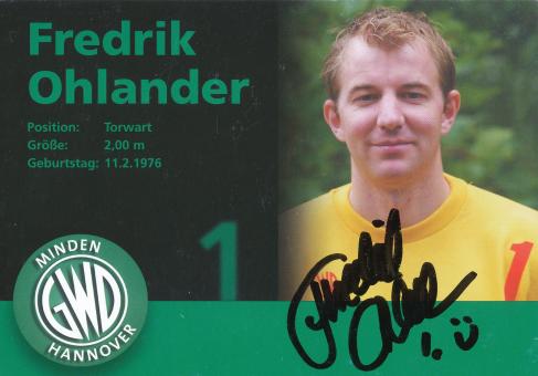 Fredrik Ohlander  GWD Minden  Handball Autogrammkarte original signiert 