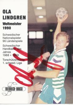 Ola Lindgren  Schweden  Handball Autogrammkarte original signiert 