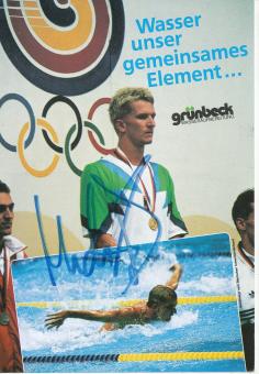 Michael Groß  Schwimmen  Autogrammkarte original signiert 