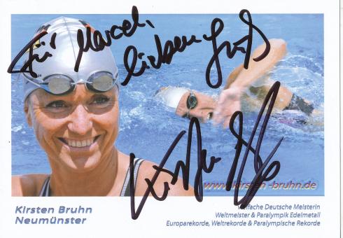 Kirsten Bruhn  Schwimmen  Autogrammkarte original signiert 