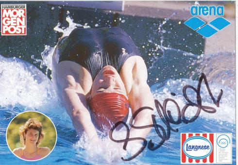 Svenja Schlicht   Schwimmen  Autogrammkarte original signiert 