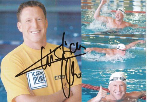 Christian Keller  Schwimmen  Autogrammkarte original signiert 