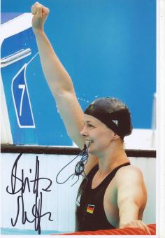 Britta Steffen  Schwimmen  Autogramm Foto original signiert 