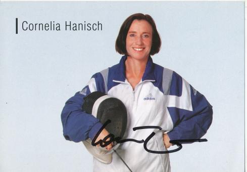 Cornelia Hanisch  Fechten  Autogrammkarte original signiert 