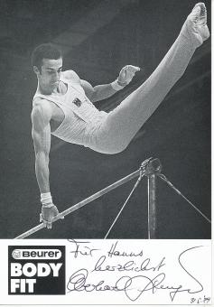 Eberhard Gienger  Turnen  Autogrammkarte original signiert 