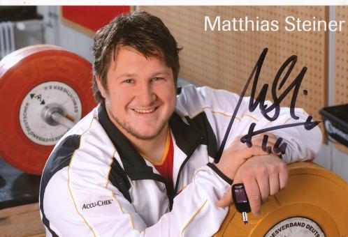 Matthias Steiner  Gewichtheben  Autogrammkarte  original signiert 