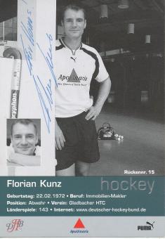 Florian Kunz  Hockey  Autogrammkarte  original signiert 