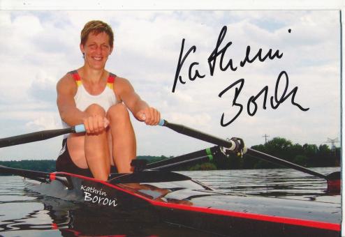 Kathrin Boron  Rudern  Autogrammkarte  original signiert 