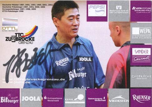 Chen Zhibin  TTC Zugbrücke  Tischtennis  Autogrammkarte  original signiert 