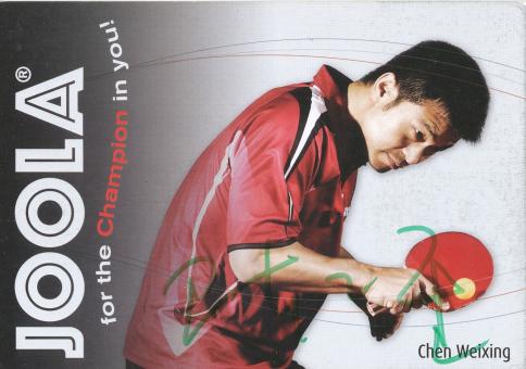 Chen Weixing  Tischtennis  Autogrammkarte  original signiert 