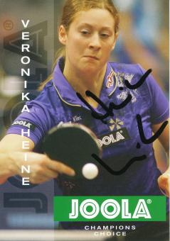 Veronika Heine  Tischtennis  Autogrammkarte  original signiert 