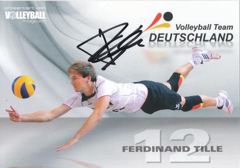 Ferdinand Tille  Volleyball  Autogrammkarte  original signiert 