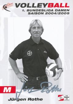 Jürgen Rothe  TSV Bayer 04 Leverkusen  Volleyball  Autogrammkarte  original signiert 