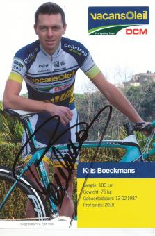 Kris Boeckmans  Radsport  Autogrammkarte  original signiert 