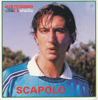 Cristiano Scapolo  SSC Neapel  Fußball Aufkleber original signiert 
