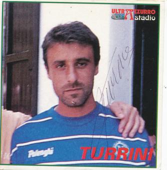 Francesco Turrini  SSC Neapel  Fußball Aufkleber original signiert 