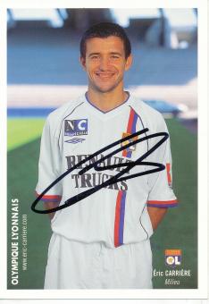 Eric Carriere  Olympique Lyon  Fußball Autogrammkarte  original signiert 