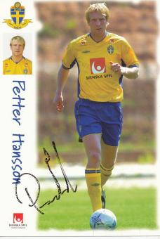 Petter Hansson  Schweden  Fußball Autogrammkarte  original signiert 