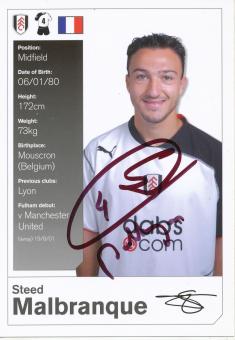Steed Malbranque  FC Fulham Fußball Autogrammkarte  original signiert 