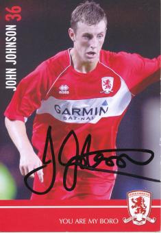 John Johnson FC Middlesbrough  Fußball Autogrammkarte  original signiert 