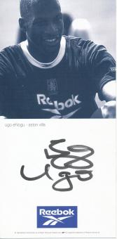 Ugo Ehiogu † 2017  Aston Villa  Fußball Autogrammkarte  original signiert 