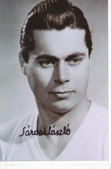 Laszlo Sarosi  † 2016  Ungarn WM 1958  Fußball Autogramm Foto 2 x original signiert 