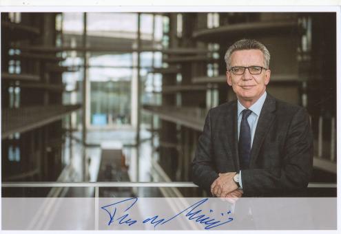 Thomas de Maiziere  Politik  Autogramm Foto original signiert 