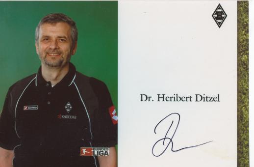 Dr.Heribert Ditzel  Borussia Mönchengladbach  Fußball Autogramm Foto original signiert 