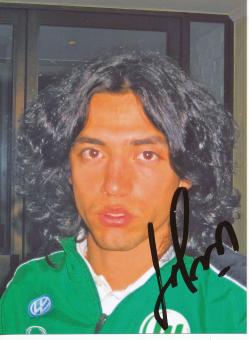 Juan Menseguez   VFL Wolfsburg  Fußball Autogramm Foto original signiert 