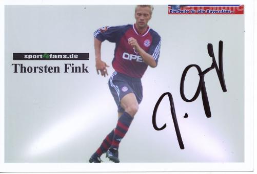 Thorsten Fink  FC Bayern München Fußball Autogramm Foto original signiert 