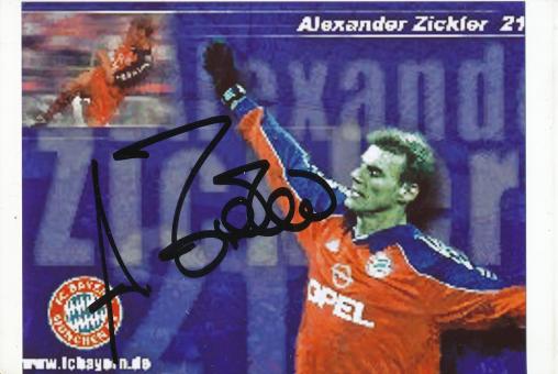 Alexander Zickler  FC Bayern München Fußball Autogramm Foto original signiert 