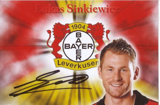 Lukas Sinkiewicz   Bayer 04 Leverkusen Fußball Autogramm Foto original signiert 