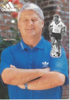 Max Lorenz  Adidas Fußball Autogrammkarte 2 x original signiert 