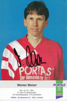 Werner Melzer  Portas Fußball Autogrammkarte original signiert 