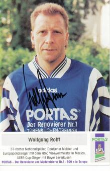 Wolfgang Rolff   Portas Fußball Autogrammkarte original signiert 