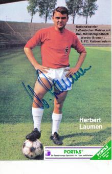 Herbert Laumen  Portas Fußball Autogrammkarte original signiert 