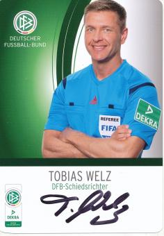Tobias Welz  DFB Schiedsrichter  Fußball Autogrammkarte original signiert 