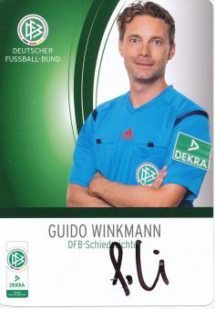 Guido Winkmann  DFB Schiedsrichter  Fußball Autogrammkarte original signiert 