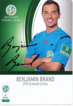 Benjamin Brand  DFB Schiedsrichter  Fußball Autogrammkarte original signiert 
