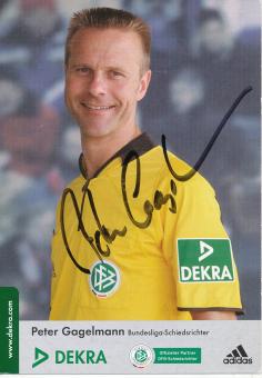 Peter Gagelmann  DFB Schiedsrichter  Fußball Autogrammkarte original signiert 