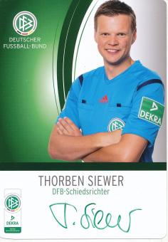 Thorben Siewer  DFB Schiedsrichter  Fußball Autogrammkarte original signiert 