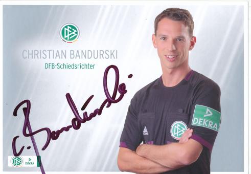 Christian Bandurski  DFB Schiedsrichter  Fußball Autogrammkarte original signiert 