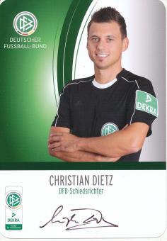 Christian Dietz  DFB Schiedsrichter  Fußball Autogrammkarte original signiert 