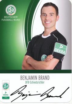 Benjamin Brand  DFB Schiedsrichter  Fußball Autogrammkarte original signiert 